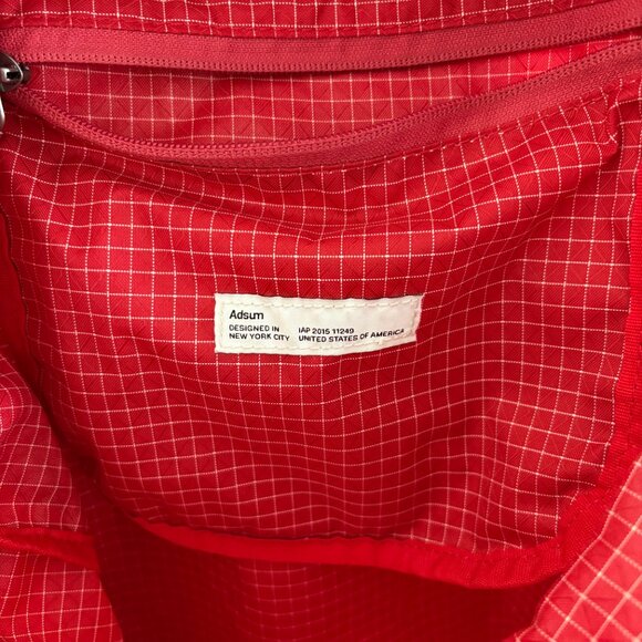 Adsum Zip Tote | Red Ripstop - Picture 5 of 7